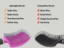 Hair Scalp Massage Brush Anti Static Curved Vented Styling Detangling Brushes Hair Scalp Massage Comb Hairbrush Bristle Nylon Women Wet Curly Detangle