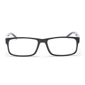Middle-aged and elderly Comfortable Square Stylish High Definition Reading Glasses (Color: Black, number of degrees: 350)